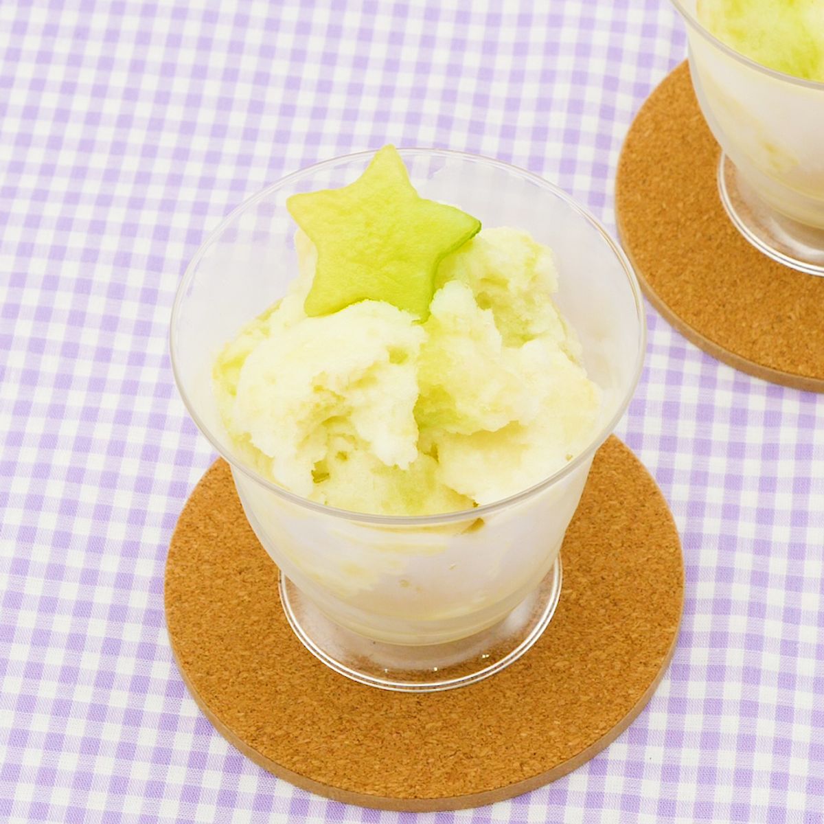 密閉袋で作る「メロンミルクシャーベット」