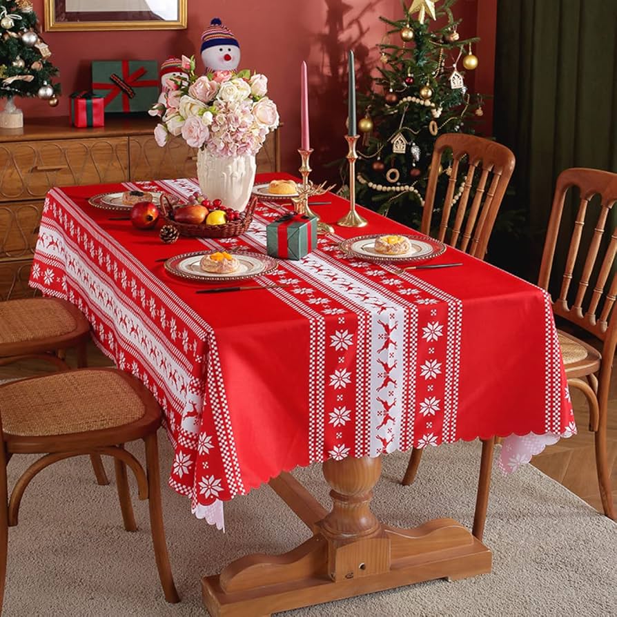 テーブルクロス クリスマス柄 格子柄 撥水 テーブルマット 長方形 写真背景 ポリエステル 多用途 x10クリスマス テーブルクロス マルチクロスレッド チェック柄 北欧 大判 おしゃれ コットンリネン 長方形 正方形 布 テーブルマット デスクマット 汚れ防止