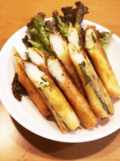 梅しそ三角春巻き