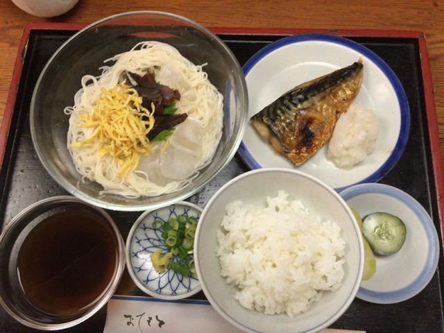 季節の定食そうめん金龍