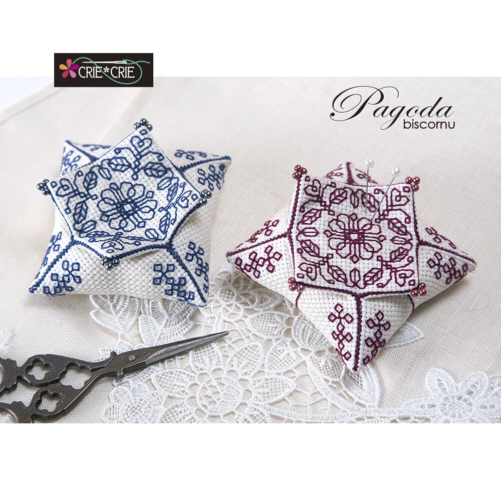 handicraft Bloom オリジナルクロスステッチ刺しゅうキット ビスコーニュ ピンク - Brodees By Kameshima