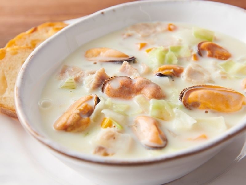 韓国風ムール貝のスープ