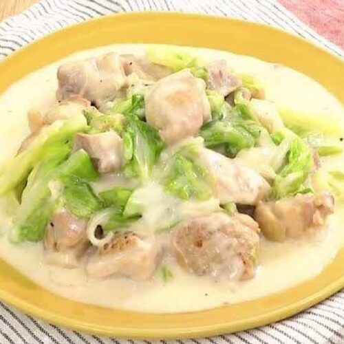 「キャベツとさわらのクリーム煮」の太らない献立