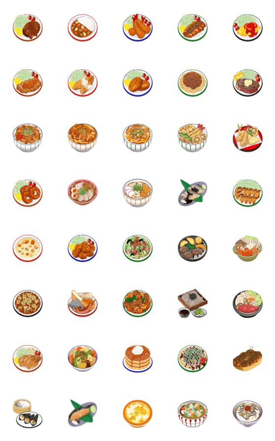 絵文字の食べ物を順番に食べる外国人TikTok