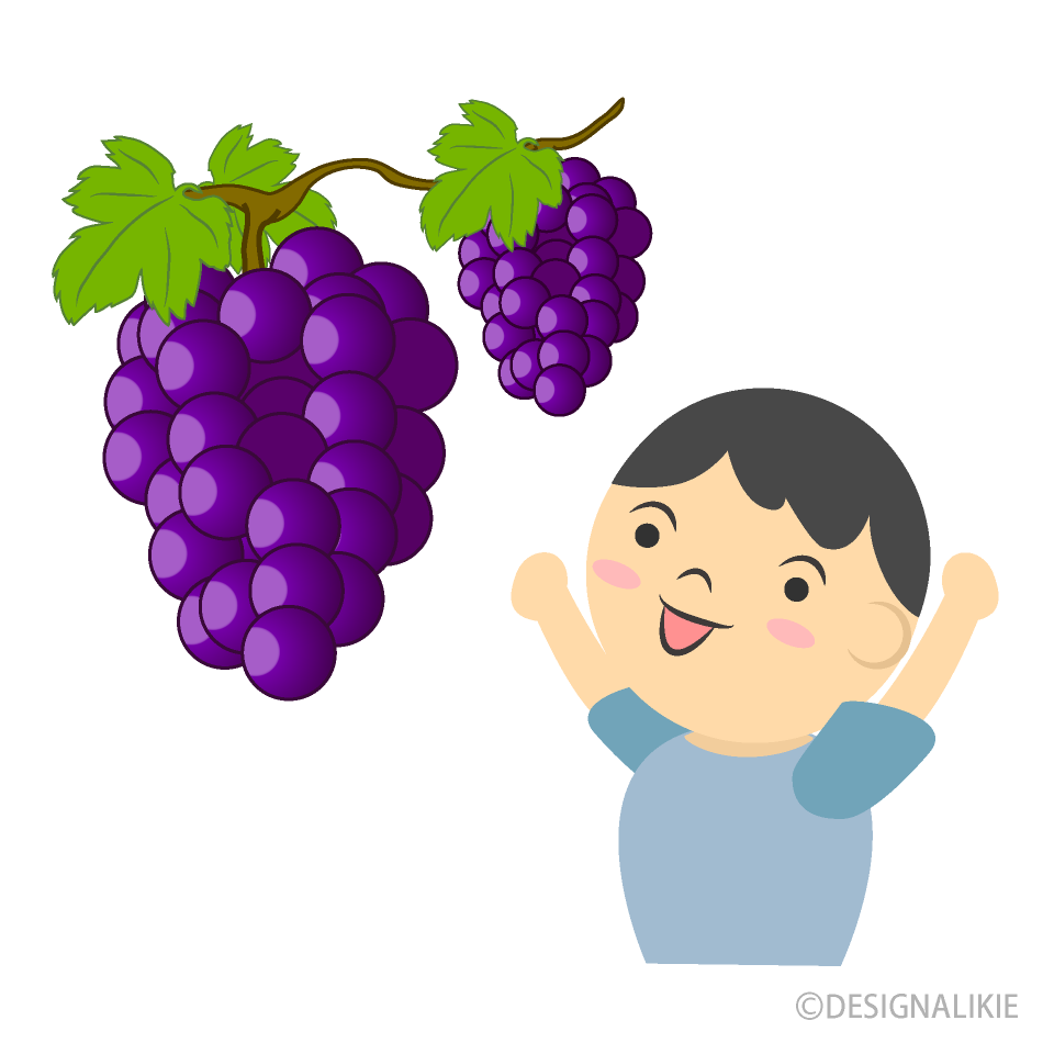 ぶどう狩りをする女の子のイラストのイラスト素材131590279- PIXTA