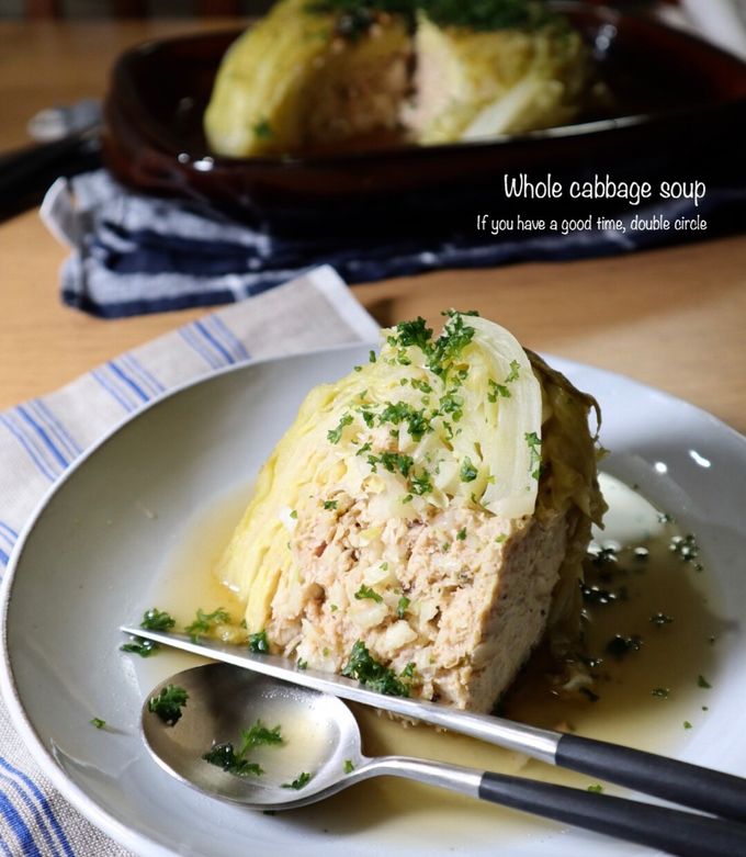 詰めて煮るだけ 丸ごと巻かないロールキャベツ