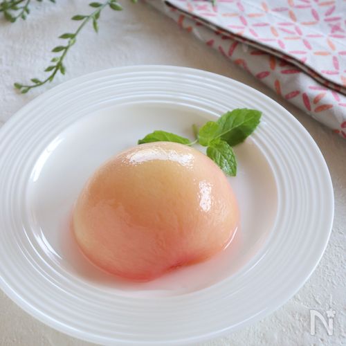 桃の缶詰を使ったコンポート