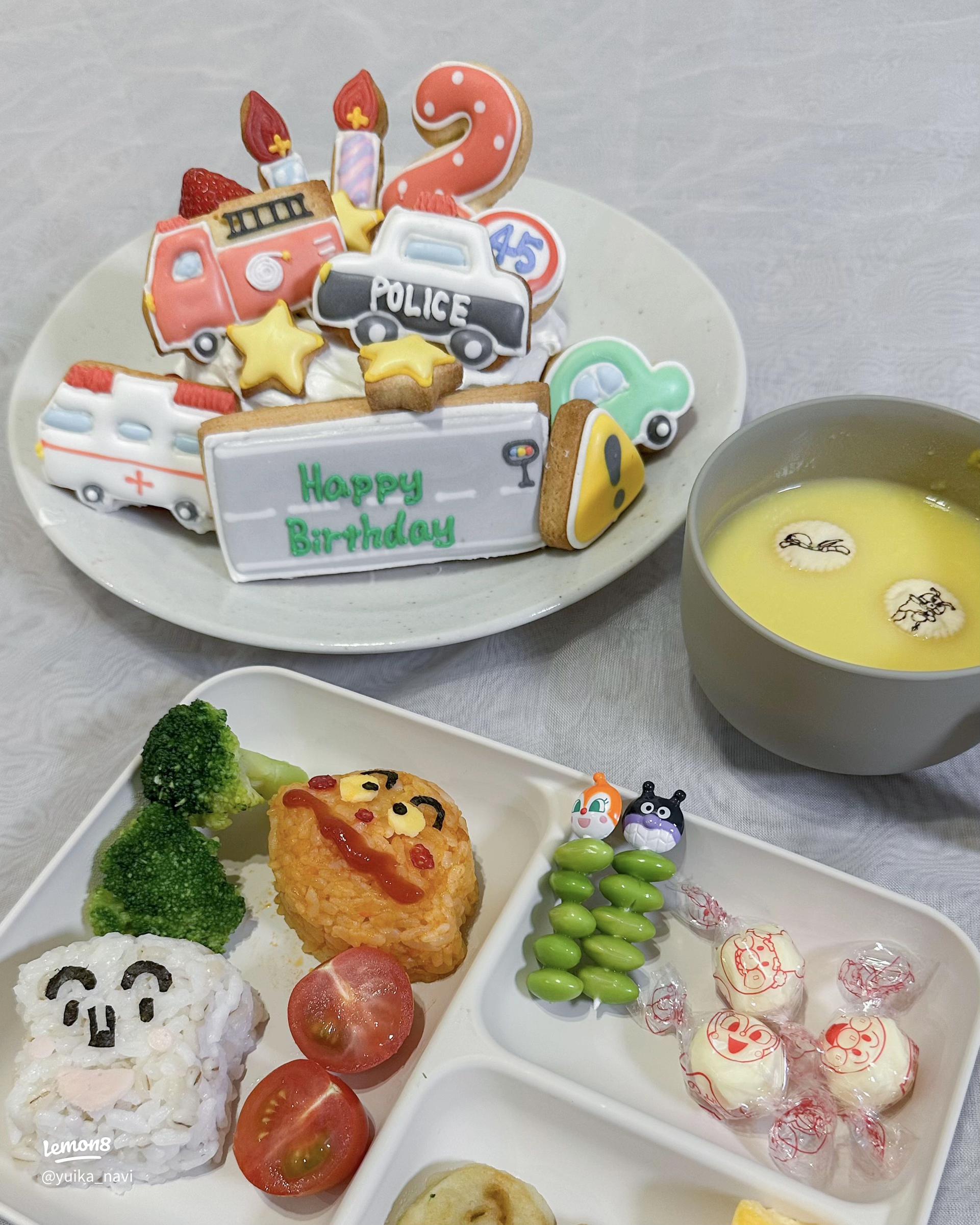 2歳のお誕生日にアンパンマンプレートを作成TikTok