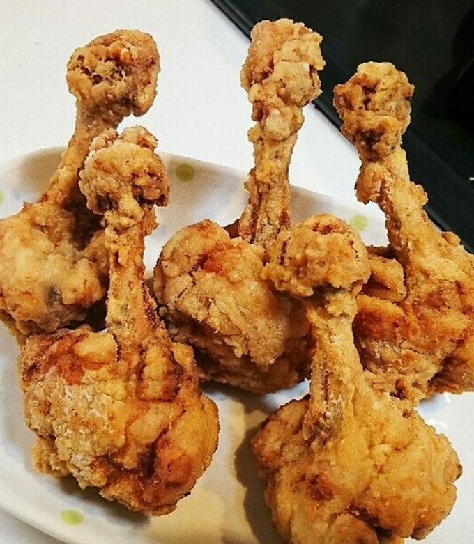 鶏手羽元でチューリップ唐揚げ