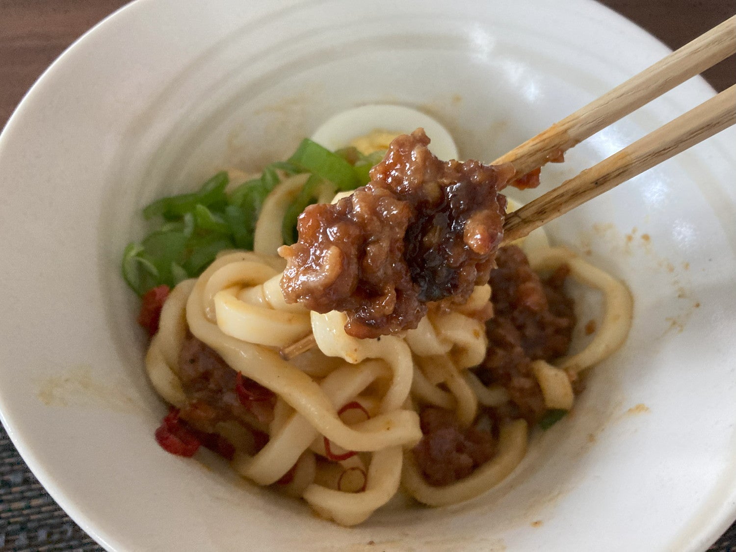 まぜうどんの素、今度は「けやき」を試してみました料理好きオッサンのひとり飯