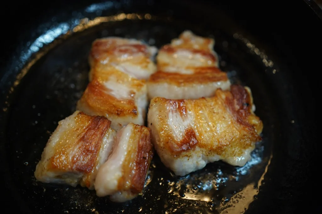 フライパンだから胃に優しい セリのサムギョプサル- BOKUの簡単ンまい～ブログ