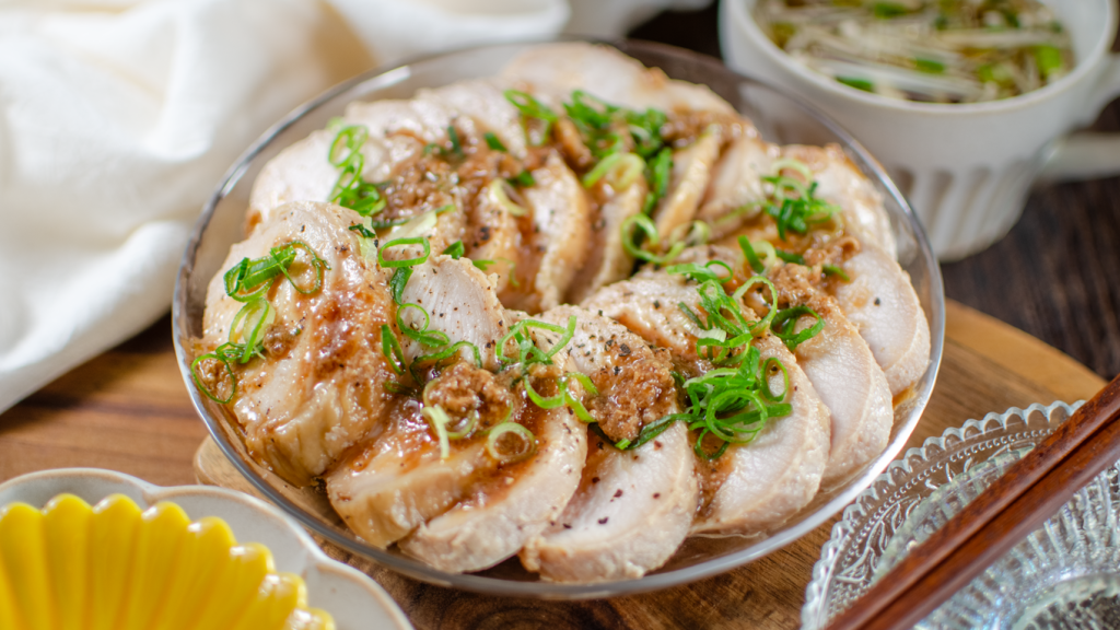 鶏胸肉の醤油麹焼き