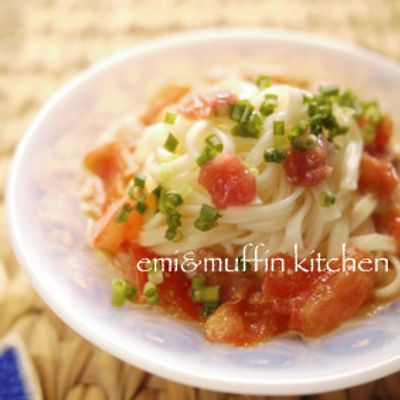 ♪きゅうりトマトオクラ茗荷のごま油和え♪