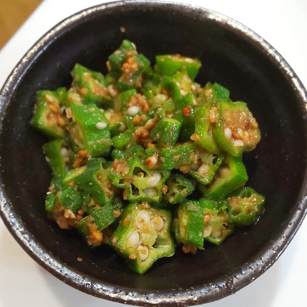 レンジで簡単☆オクラの中華胡麻和え