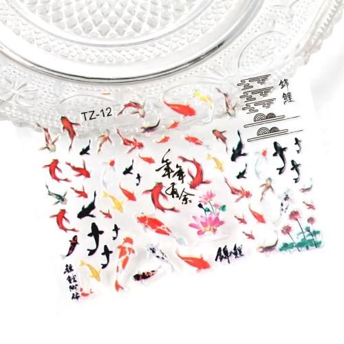 浴衣ネイルのネイルデザイン貼るジェルネイルセリア -そろそろお祭りシーズン！今年は金魚柄のデザインがいくつか出ていたのでまとめてみました😊by ちなつ☆貼るだけネイル！ 混合肌LIPS