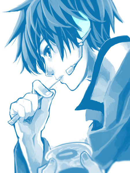 生活・人・夏 アイスクリームを食べる女の子のかわいいフリーイラストフタバのフリーイラスト