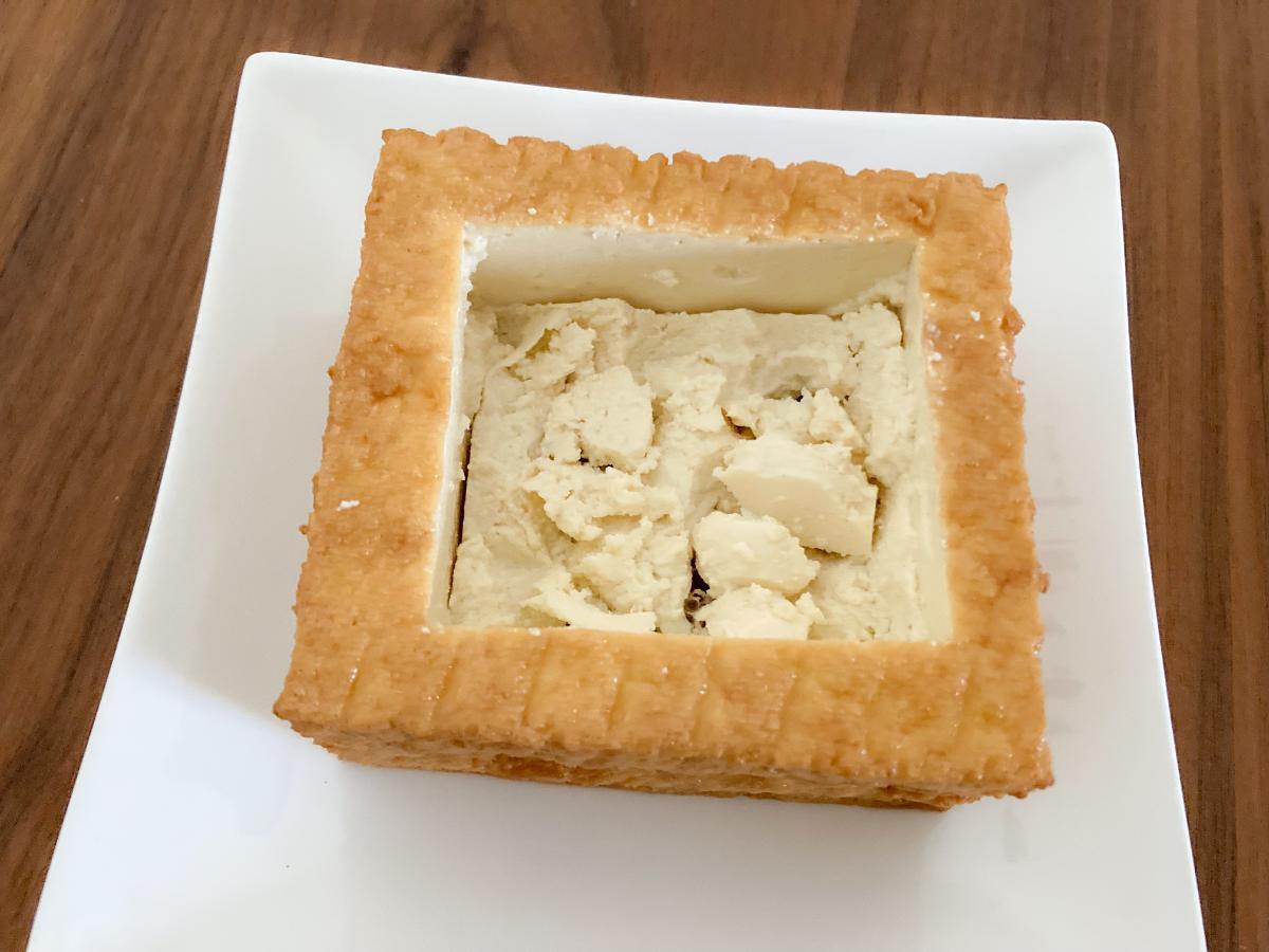 焼くだけ簡単 厚揚げのお好み焼き風