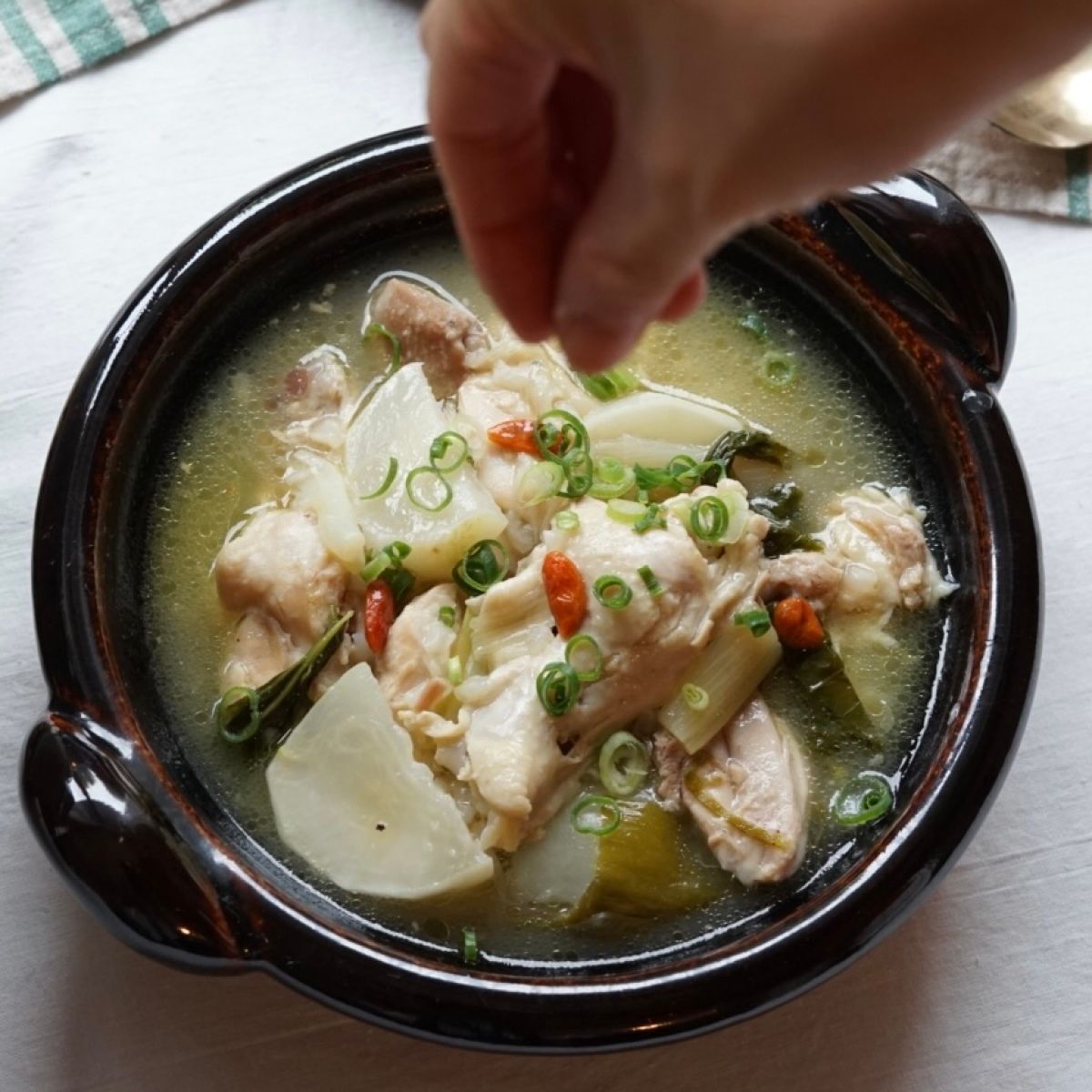 鶏肉と大根の参鶏湯風スープ