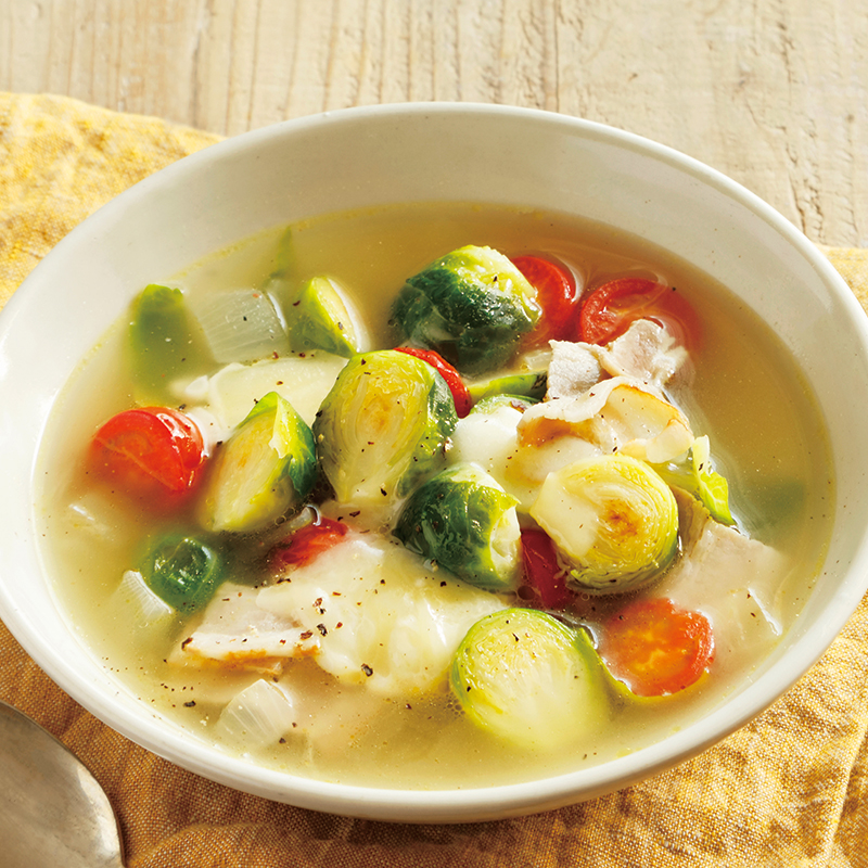 シャウエッセンと芽キャベツのチーズ焼きゆきまるの日々発見