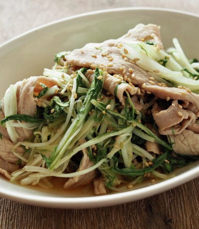 簡単！水菜と豚肉のレンチン蒸し by 料理でMYHクックパッド簡単おいしいみんなのレシピが392万品