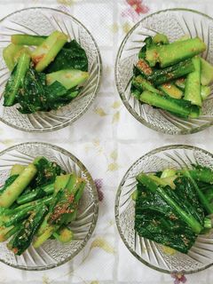 青野菜ときのこの胡麻和え