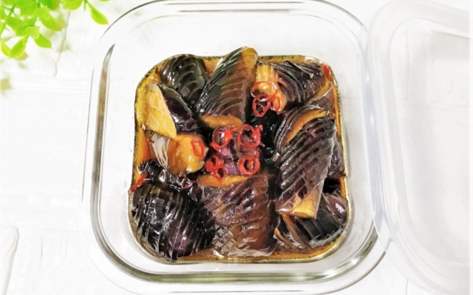 簡単レンジ★冷凍ナスで煮びたし、揚げ浸し