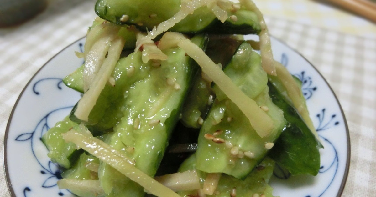 きゅうり, ごま油 & ポン酢 の レシピ