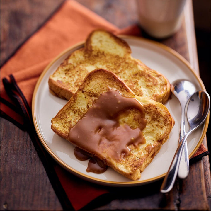 オートクッカー ビストロでつくるフレンチトースト忙しい朝でも、オートクッカーにおまかせでおいしいフレンチトーストがつくれますよ！,「鍋底かきまぜ」でムラなくかき混ぜて、朝からラクしましょう♪,ビストロとくらす オートクッカービストロ フレンチトースト マカロニパナソニックビストロ レシピ 調理家電
