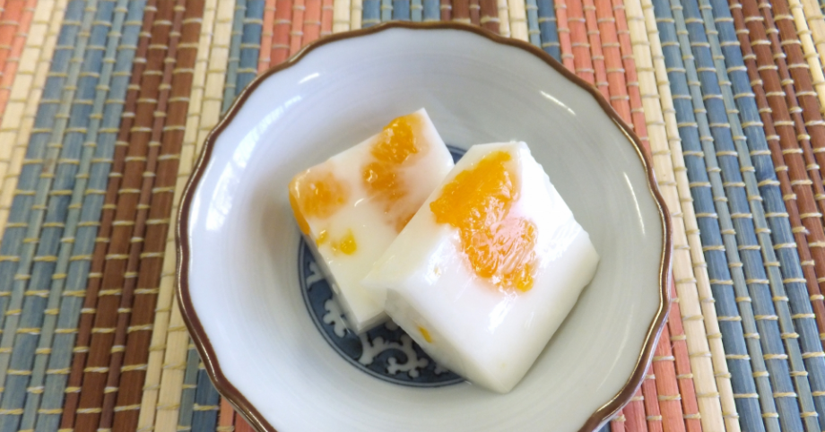 夏のおやつに♡濃厚でミルキーなフルーツたっぷり牛乳寒天Milk agar jelly with fruit