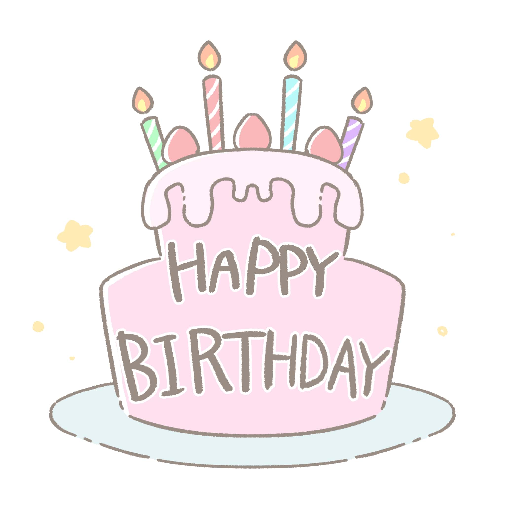 デコレーションケーキ・誕生日ケーキのイラスト素材FYI08065477ストックフォトの Qlean Market キュリンマーケット