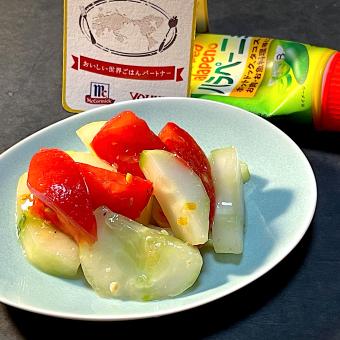 きゅうりの半月切り