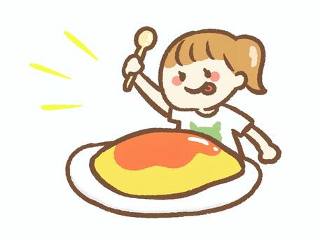 大食いをする人 女性 のイラスト – フリーイラスト素材集 KuKuKeKe