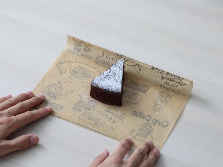 ガトーショコラのおしゃれラッピング！三角,四角のカット別包装