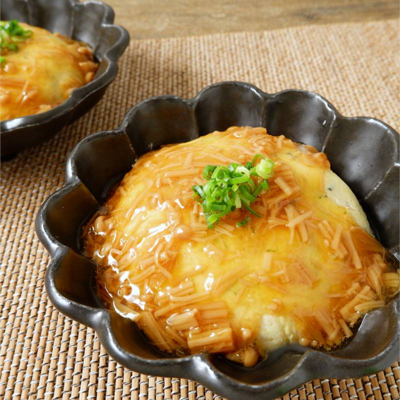 揚げ豆腐の濃厚卵あんかけ