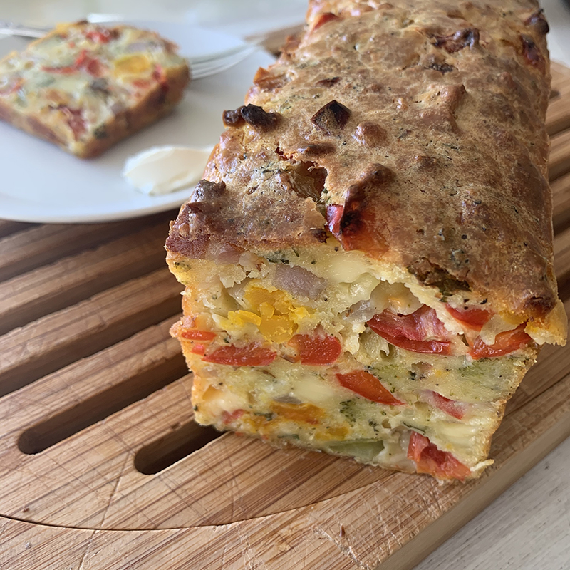 春野菜のケークサレ 小麦粉不使用。米粉でもっちり