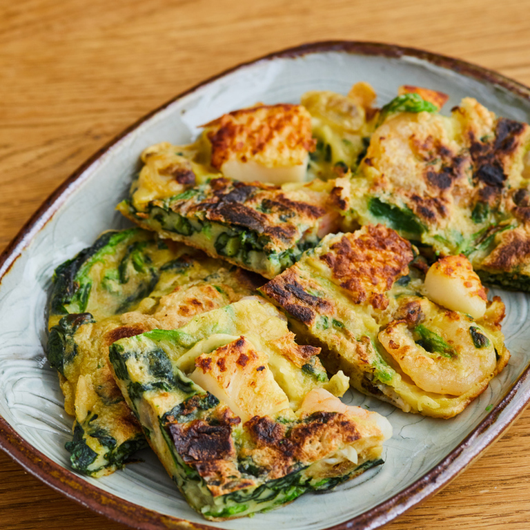 モッチリ美味しい！海鮮チヂミ