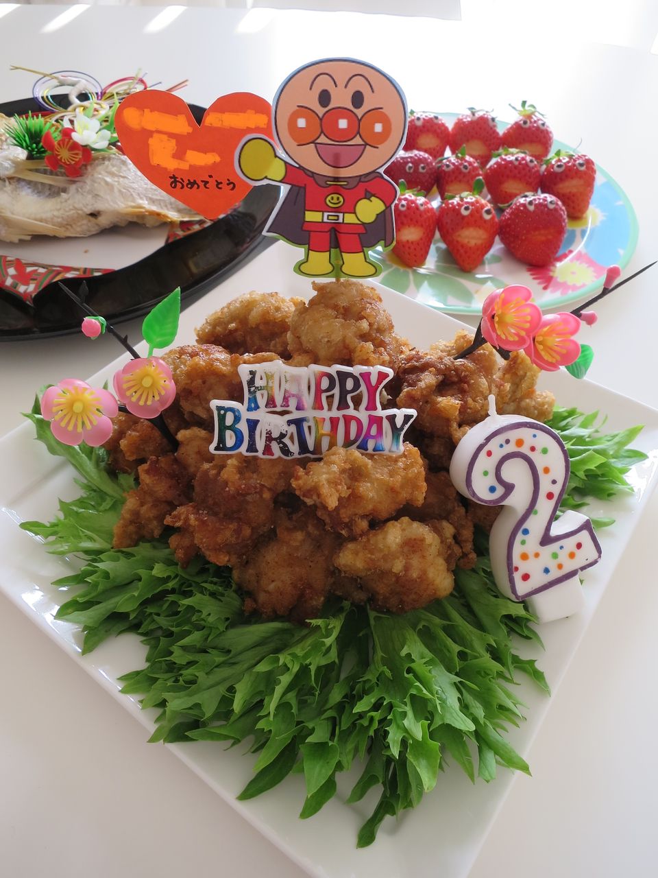 娘の誕生日に作ったアンパンマンごはんｒｉｉ＊ごはんアルバム