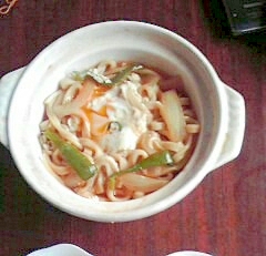 ピーマンと玉ねぎときのこの焼きうどん