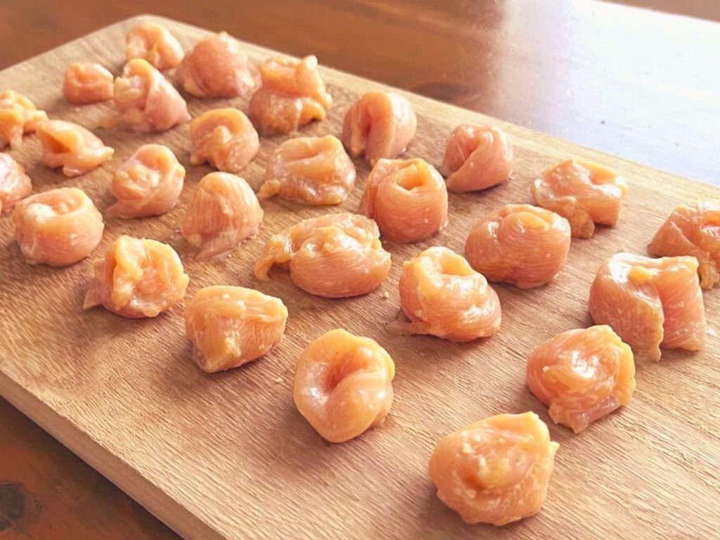 むきえび150ｇで豪華 茄子たっぷり♡エビチリ