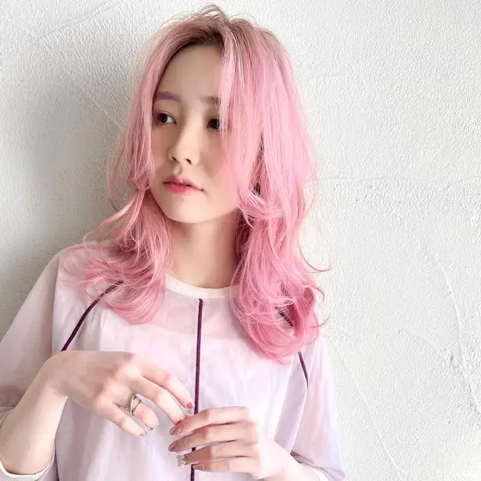 inner color✖︎mango Orange . マンゴーオレンジにチェリーピンクを混ぜ混ぜすると綺麗なショッキングオレンジに🍊🎃 .@ancels_colorbutter @maji_colorエンシェールズ47colorosakaユニコーンカラーカラーバターfollowmei4iGlück美章園ブリーチ