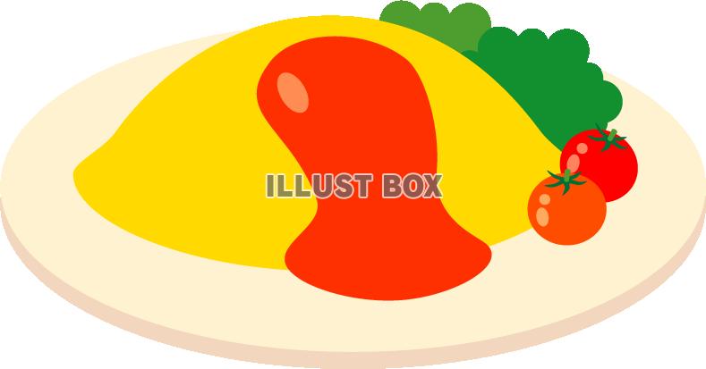 オムライスのデミグラスソースイラスト