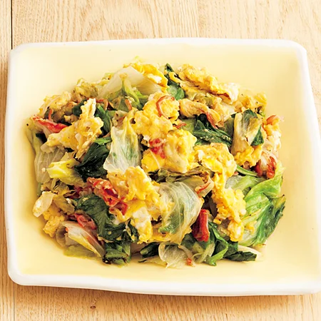 ごろごろカニカマのサニーレタスナムル