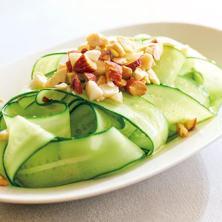 ひらひらきゅうりのキムチ風