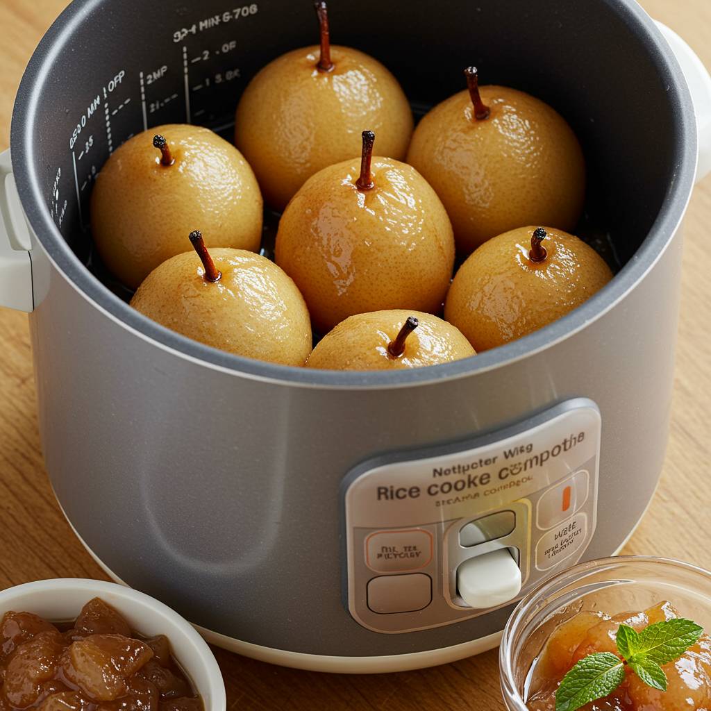 レンジでチンするだけの梨のコンポート