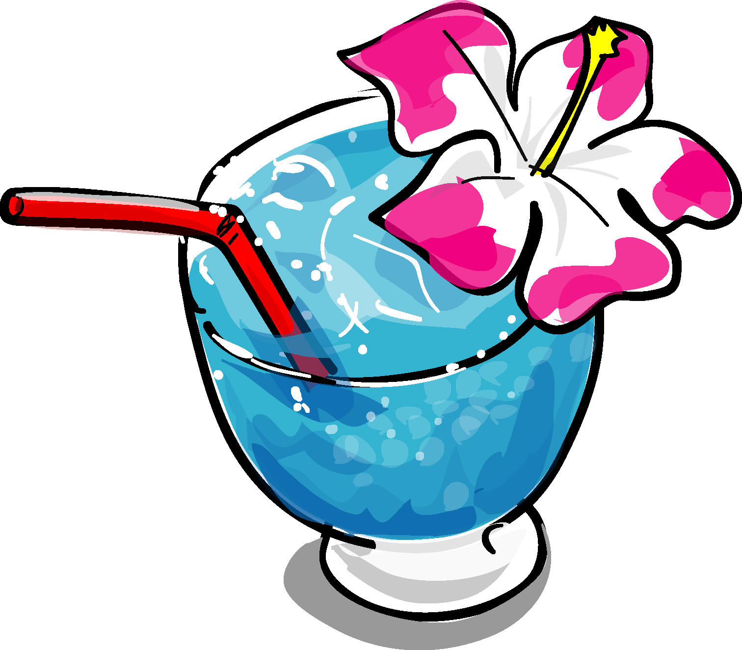 かき氷 イチゴ のイラストSOZAIC.com