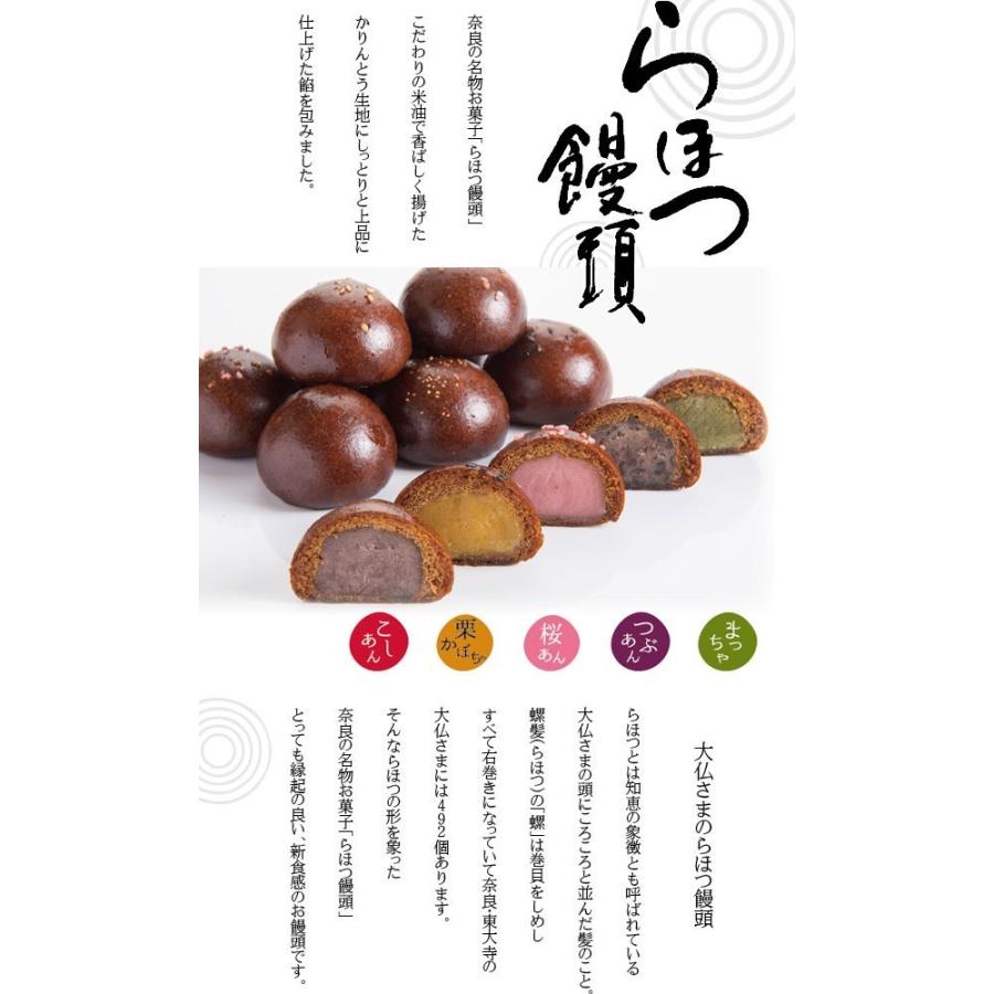 らほつ饅頭 アソート10個入 こしあん・栗かぼちゃあん・つぶあん・大和抹茶あん・さくらあん奈良祥樂WESTERモール