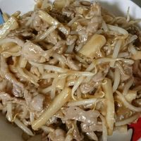 作り置き 簡単！豚肉とたけのこの梅だれあえ