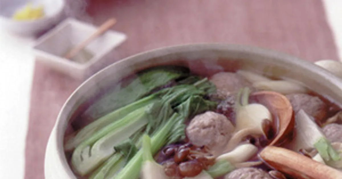 れんこん入り鶏団子鍋
