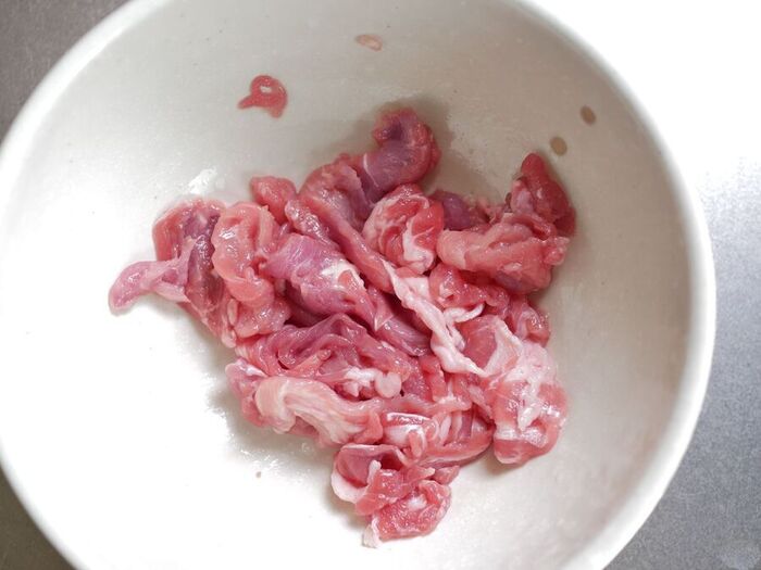 カレー用豚肉を使って！ ひとくち豚角煮風