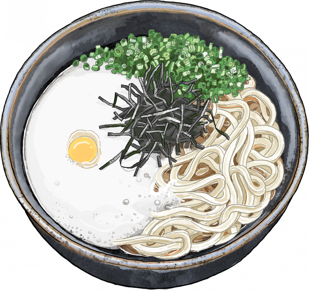 温かい 山かけうどん
